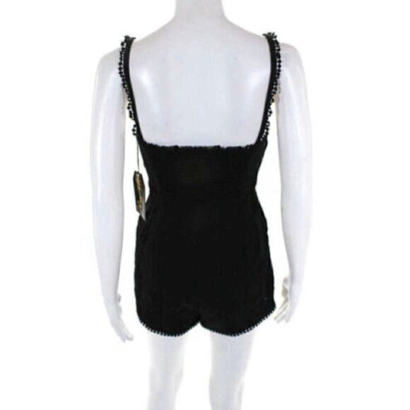 Shaycation x REVOLVE Eyelet Trim Linen Romper XXS - Picture 5 of 11